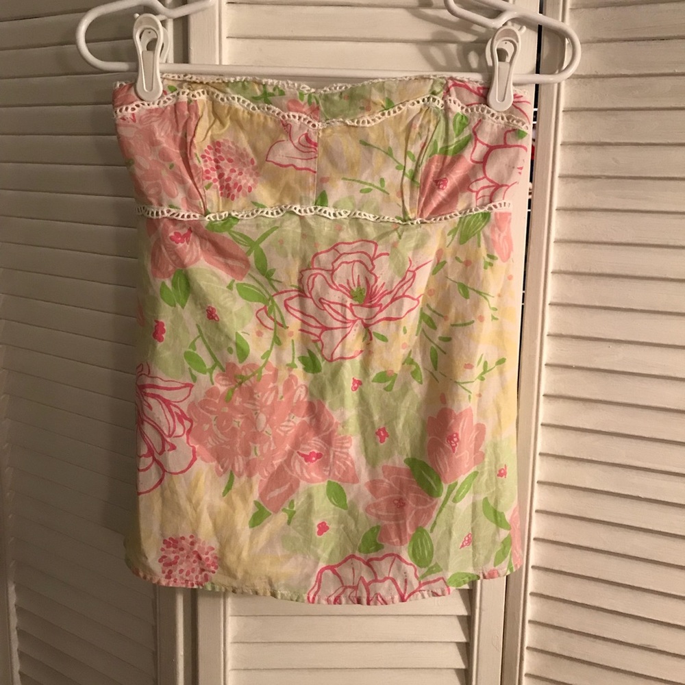 Lilly Pulitzer strapless shirt